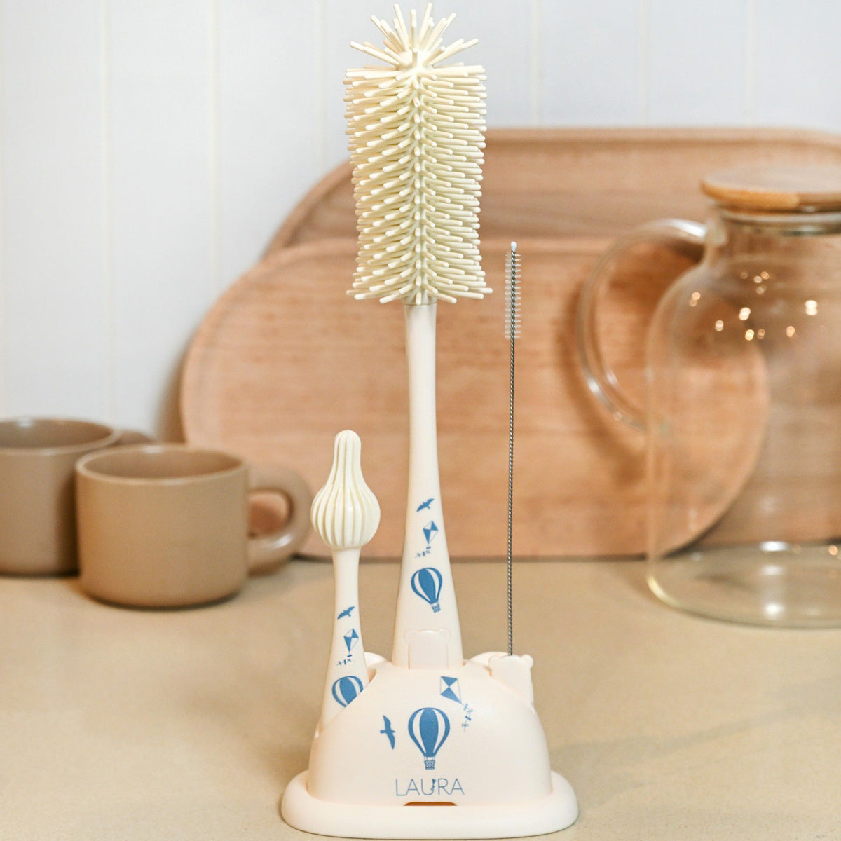 מנקה בקבוקים כדור פורח