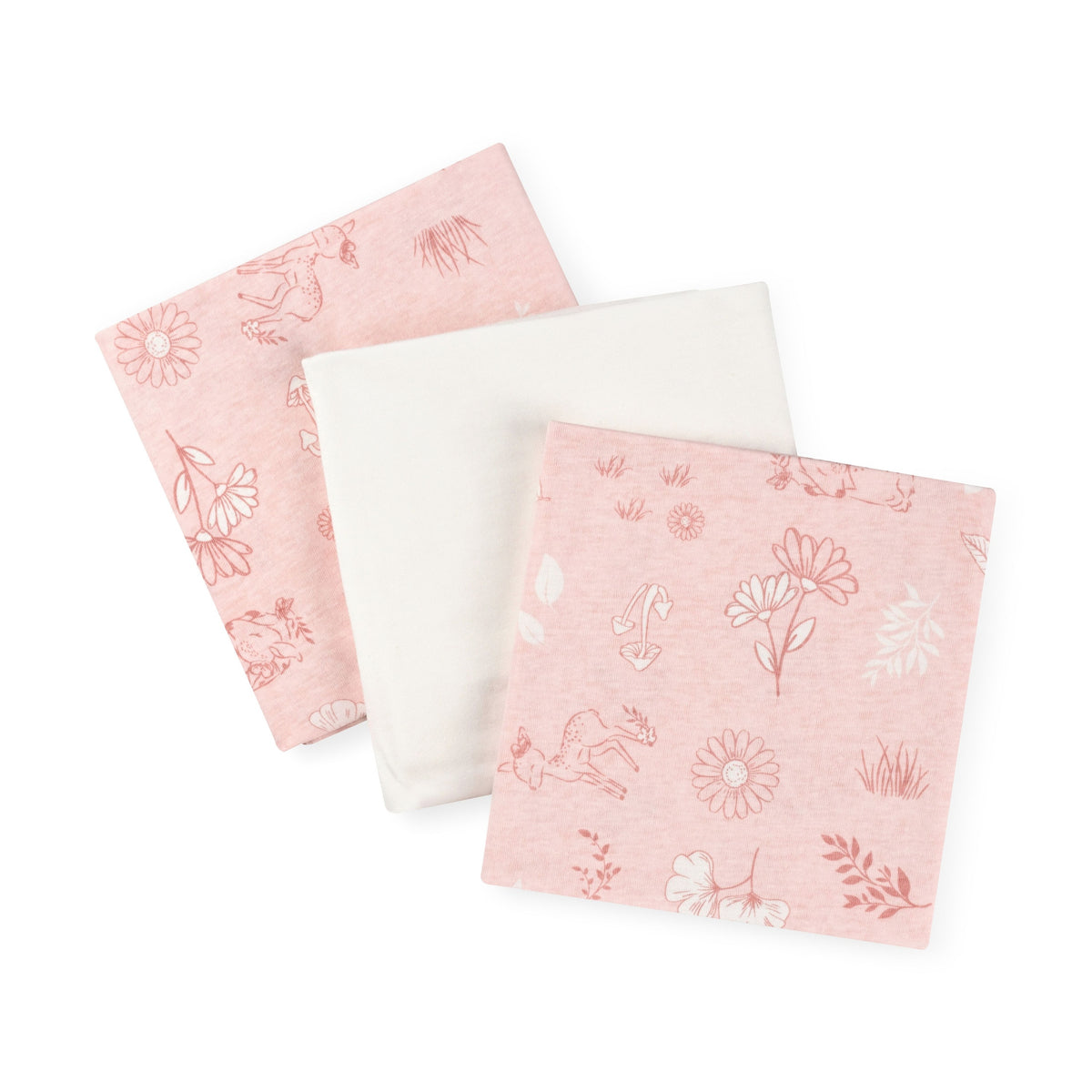 שלישיית חיתולי טריקו 70X70 ס”מ Pink deer