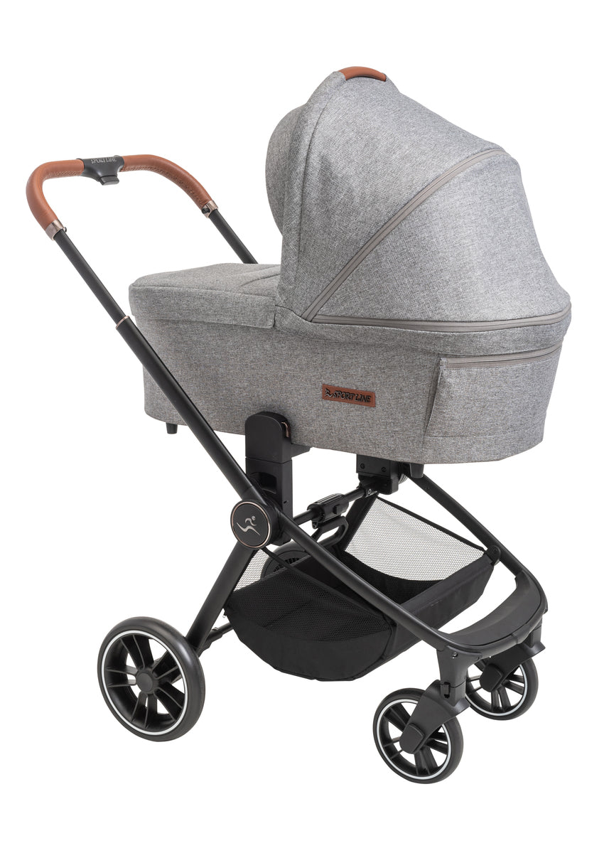 עגלת Sport Line CIELO XL 2023 אפור ידית חומה – תצוגה, מבצע חיסול