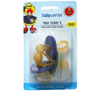 מוצץ גומי בליסטר 3 יח קטן