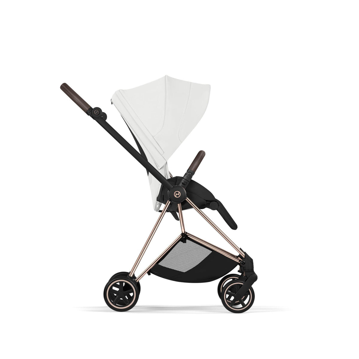 עגלת Cybex Mios 3 לבן שלד רוזגולד – מורכבת באריזה המקורית, מבצע חיסול