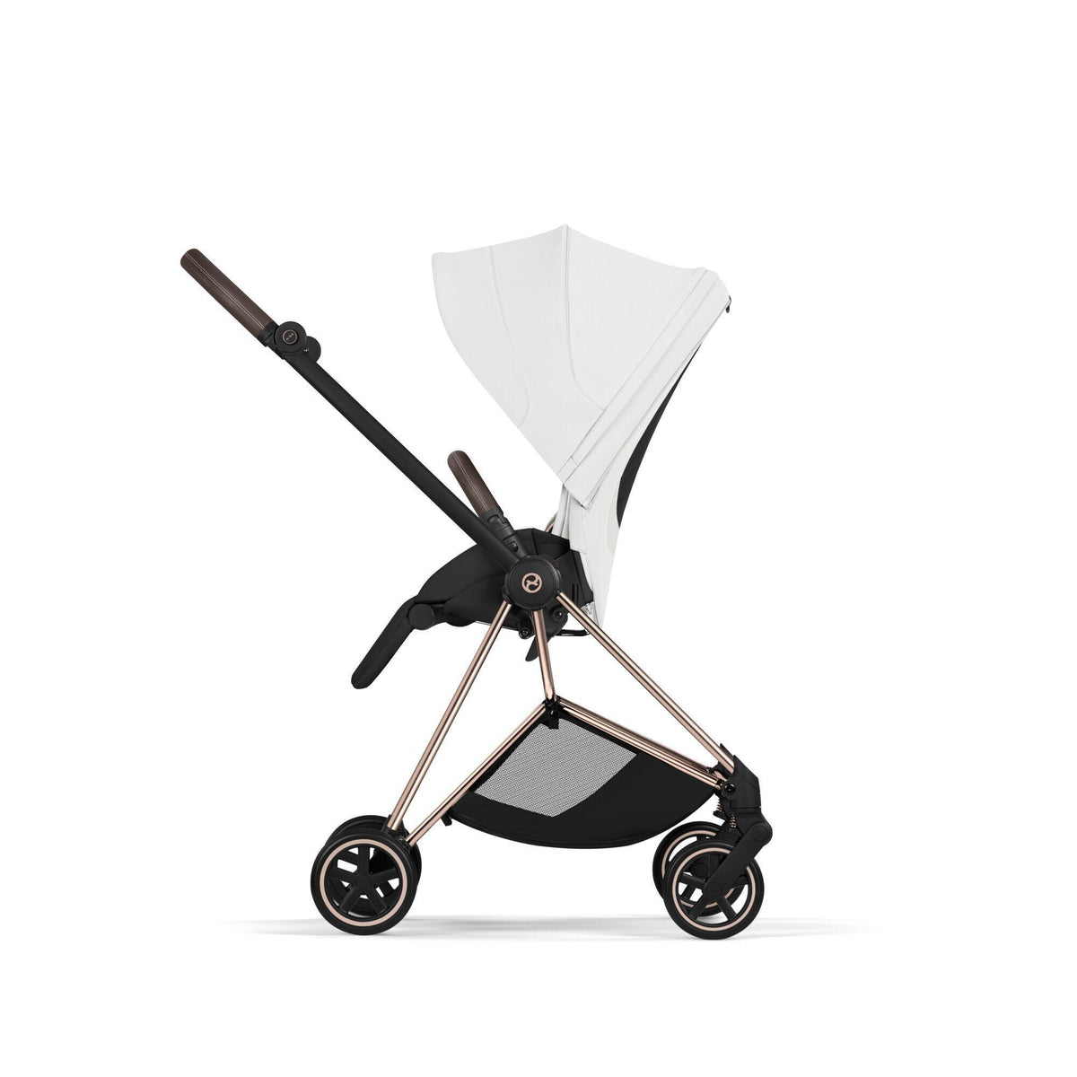 עגלת Cybex Mios 3 לבן שלד רוזגולד – מורכבת באריזה המקורית, מבצע חיסול